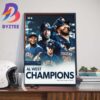 The First AL East Division Champions Since 2014 For Baltimore Orioles Wall Decor Poster Canvas