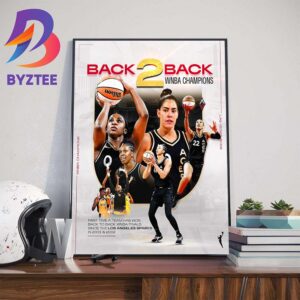 The Las Vegas Aces Back To Back WNBA Champions 2023 Wall Decor Poster Canvas