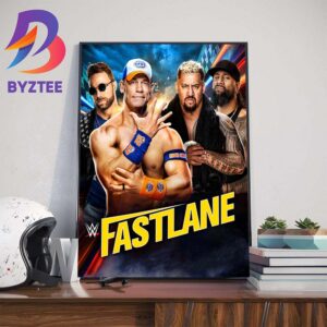The Super Team Of John Cena And LA Knight Take On Jimmy Uso And Solo Sikoa At WWE Fastlane Wall Decor Poster Canvas