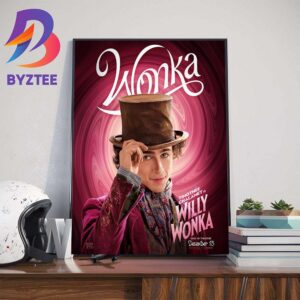 Timothee Chalamet as Willy Wonka in Wonka Movie Wall Decor Poster Canvas