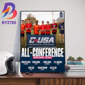 2023 CUSA Mens Cross Country All-Conference Second Team Wall Decor Poster Canvas