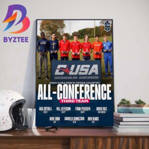 2023 CUSA Mens Cross Country All-Conference Third Team Wall Decor Poster Canvas