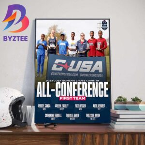 2023 CUSA Womens Cross Country All-Conference First Team Wall Decor Poster Canvas