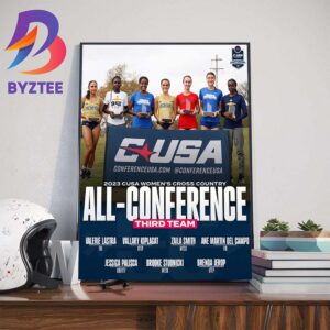 2023 CUSA Womens Cross Country All-Conference Third Team Wall Decor Poster Canvas