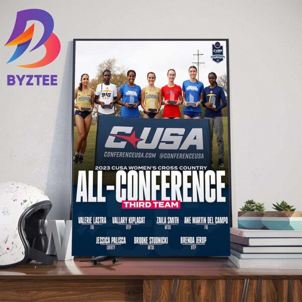 2023 CUSA Womens Cross Country All-Conference Third Team Wall Decor Poster Canvas