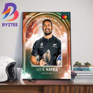 Ardie Savea Is The World Rugby Mens 15s Player Of The Year Wall Decor Poster Canvas