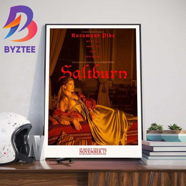 Character Poster Saltburn Movie Of Rosamund Pike Wall Decor Poster Canvas