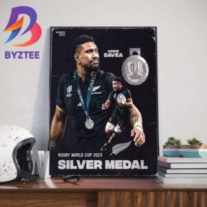 Congrats Ardie Savea Rugby World Cup France 2023 Silver Medal Wall Decor Poster Canvas