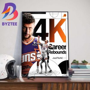 Congrats Phoenix Suns Jusuf Nurkic 4K Career Rebounds In NBA Wall Decor Poster Canvas