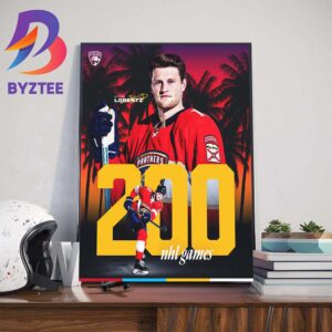 Congrats Steven Lorentz 200 NHL Game Wall Decor Poster Canvas