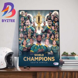 Congratulations To South Africa Are 2023 Rugby World Cup Champions Wall Decor Poster Canvas