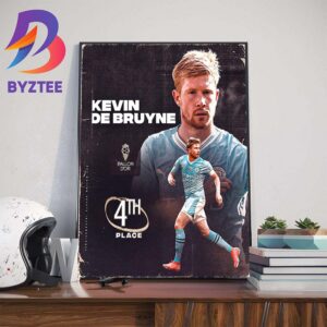 Kevin De Bruyne 4th Place In The 2023 Mens Ballon Dor Wall Decor Poster Canvas