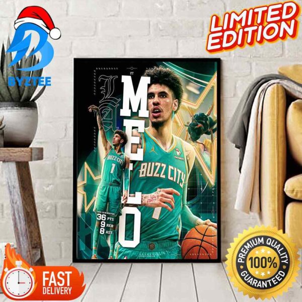 Lamelo Has Been Killing The NBA In Charlotte Hornets Team Stylish Home Poster