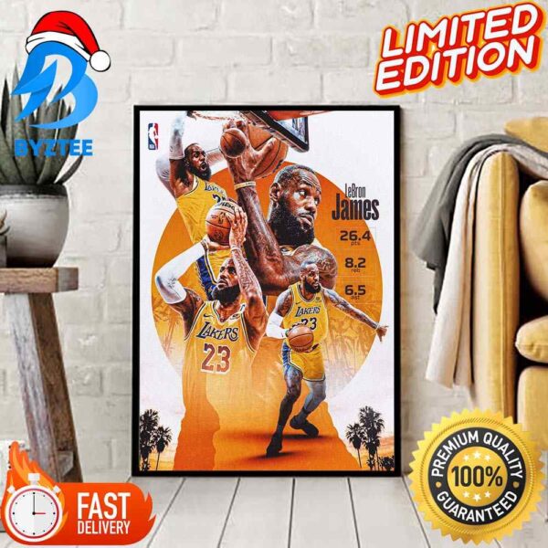 Lebron James Performance In Year 21 Of NBA Stylish Home Poster