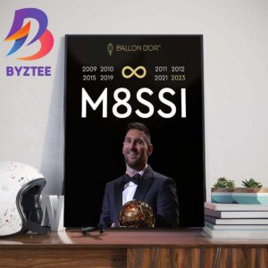 M8ssi Is Infinity Lionel Messi Wins 8th Ballon dOr As the 2023 Mens Ballon dOr Winner Wall Decor Poster Canvas
