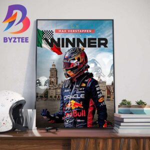 Max Verstappen 2023 F1 Race Week Mexican GP Winner Wall Decor Poster Canvas