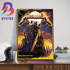 Metallica M72 World Tour Official Pop-Up Shop Poster For St Louis MO North American Tour 2023 Wall Decor Poster Canvas