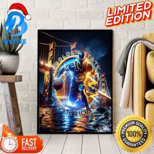 NBA Realistic 3D Logo Of Golden State Warriors Home Decor Poster