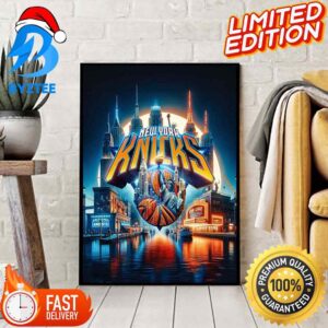 NBA Realistic 3D Logo Of New York Knicks Home Decor Poster