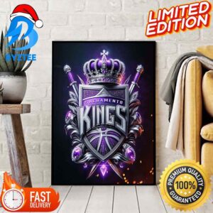 NBA Realistic 3D Logo Of Sacramento Kings Home Decor Poster
