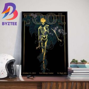 TOOL Effing TOOL in St Paul MN at the Xcel Energy Center October 31 2023 Wall Decor Poster Canvas