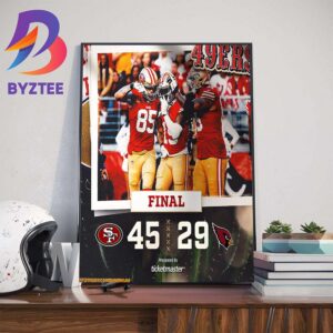 2023 NFC West Champions Are San Francisco 49ers Defeat Cardinals With 45-29 Wall Decor Poster Canvas