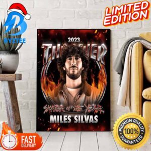 2023 Thrasher Skater Of The Year Is Bones Bearings Team Rider Miles Silvas Home Decor Poster