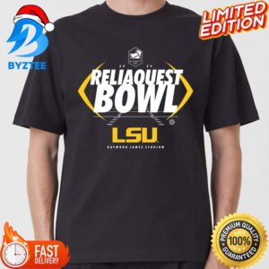 2024 Reliaquest Bowl Team LSU Logo In Rugby Ball College Football Bowl Shirt