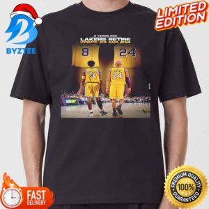 6 Years Ago Los Angeles Lakers Retire Kobe Number 8 And 24 Classic T-shirt
