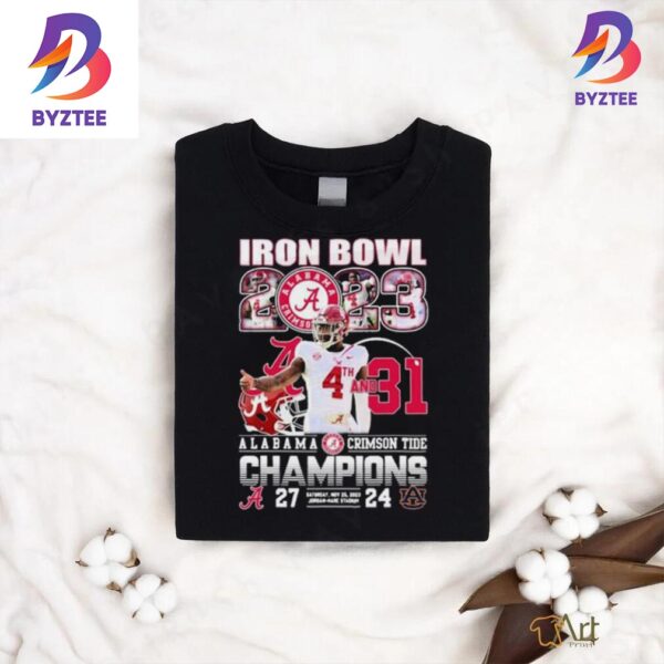 Alabama Crimson Tide Iron Bowl 2023 4th And 31 Champions 27-24 Auburn Tigers Unisex T-Shirt