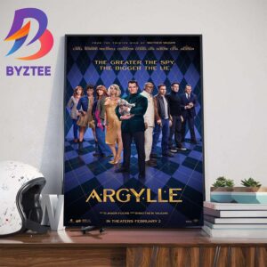 Argylle The Greater The Spy The Bigger The Lie Official Poster Wall Decor Poster Canvas