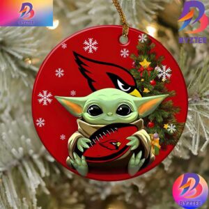 Arizona Cardinals Baby Yoda NFL 2023 Tree Decorations Christmas Ornament
