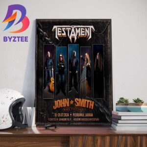 Attention Metalheads Of Finland Testament Playing Live At The John Smith Rock Festival July 2024 Wall Decor Poster Canvas