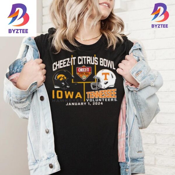 Blue 84 Adult 2024 Citrus Bowl Iowa Hawkeyes Vs Tennessee Volunteers Dueling Unisex T-Shirt