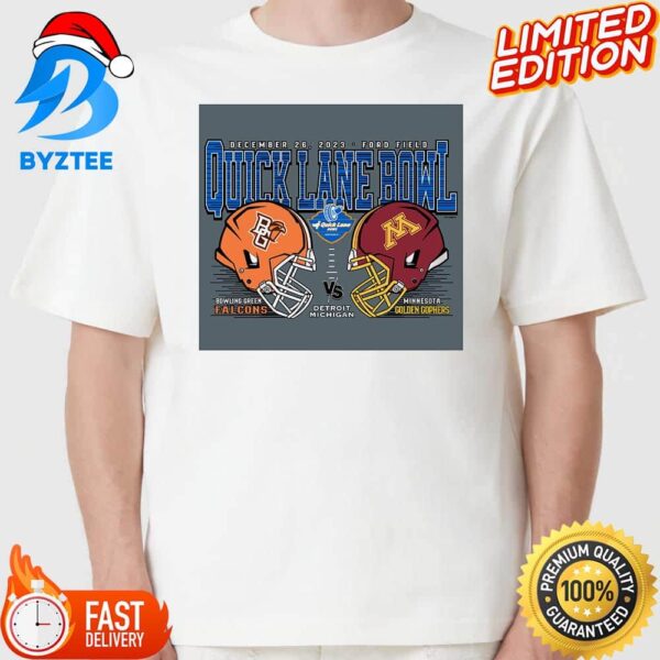 Bowling Green Falcons Vs Minnesota Golden Cophers On December 26th 2023 For Quick Lane Bowl T-shirt