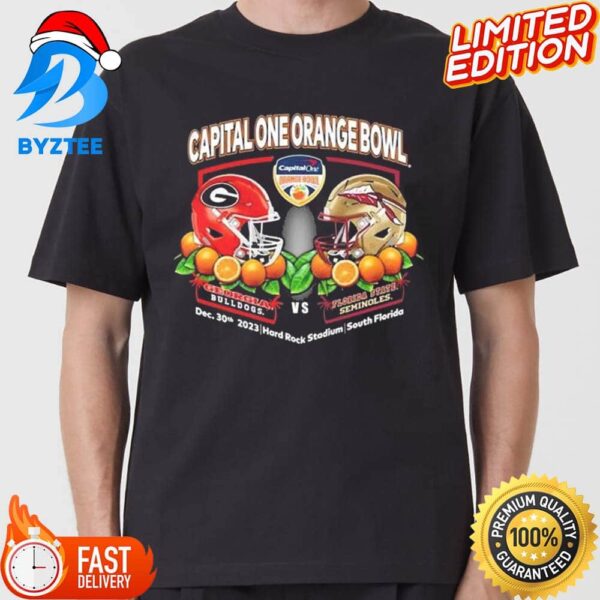 Capital One Orange Bowl Georgia Vs Florida State On 30 December 2023 At Hard Rock Stadium Miami FL College Bowl T-Shirt