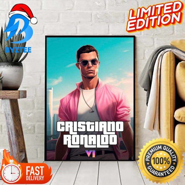 Christiano Ronaldo As GTA VI Characters Decoration Poster