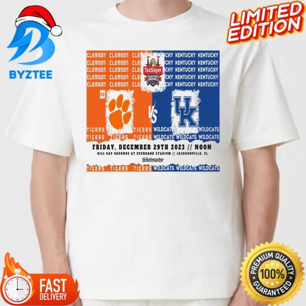 Clemson Vs Kentucky At Everbank Stadium On December 29th 2023 For Taxslayer Gator Bowl T-shirt