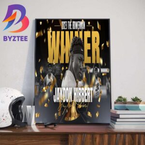 Congratulations To Jaydon Hibbert Of Arkansas Track And Field Is The 2023 Mens Winner Of The Bowerman Wall Decor Poster Canvas