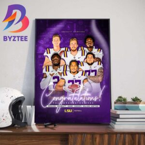 Congratulations to 6 LSU Football Players Fall Graduates 2023 For Graduate Champions Wall Decor Poster Canvas