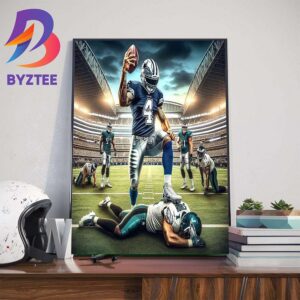 Dak Prescott Is The MVP Dallas Cowboys Past Philadelphia Eagles Wall Decor Poster Canvas
