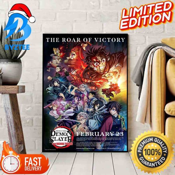 Demon Slayer Kimetsu No Yaiba The Road Of Victory Will Present On 23 February 2024 In US Decoration Poster