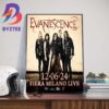 Evanescence at Enrique Tierno Galvan Park Auditorium Madrid June 14th 2024 Wall Decor Poster Canvas