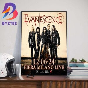 Evanescence at Fiera Di Milano Area Concerti June 12th 2024 Wall Decor Poster Canvas