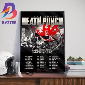 Five Finger Death Punch 5FDP Tour 2024 With Special Guest Ice Nine Kills Wall Decor Poster Canvas