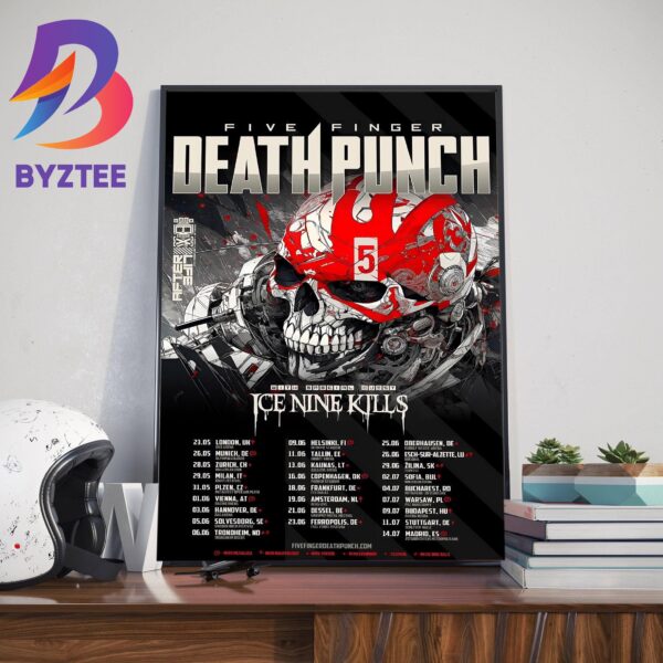 Five Finger Death Punch 5FDP Tour 2024 With Special Guest Ice Nine Kills Wall Decor Poster Canvas