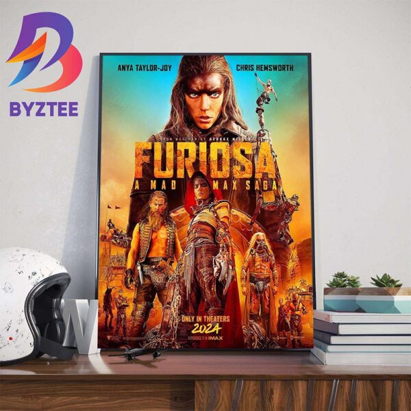 Furiosa A Mad Max Saga Official Poster Wall Decor Poster Canvas