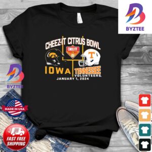 Iowa Hawkeyes Vs Tennessee Volunteers 2024 Citrus Bowl Dueling Helmet Unisex T-Shirt
