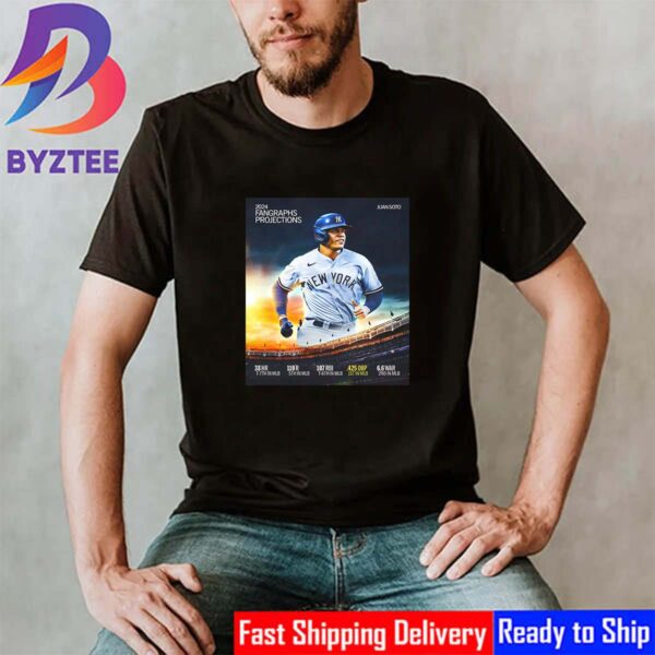 Juan Soto The 2024 New York Yankees FanGraphs Projections Classic T-Shirt