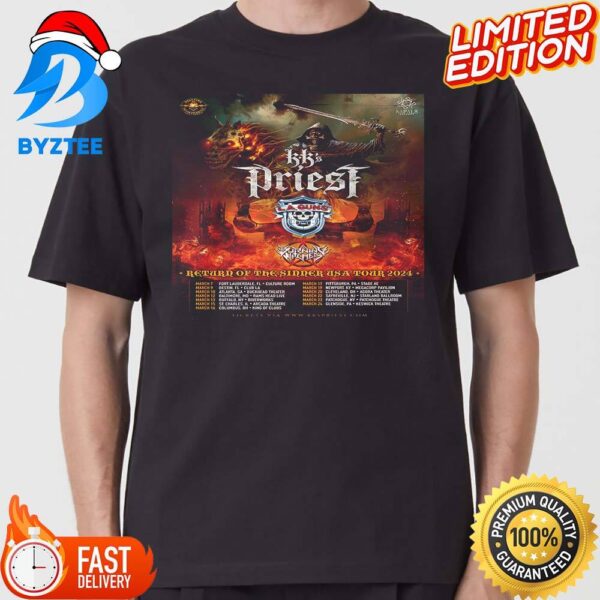 KK Priest LA Guns And Burning Witches Timeline At Return Of The Sinner USA Tour 2024 Classic T-shirt